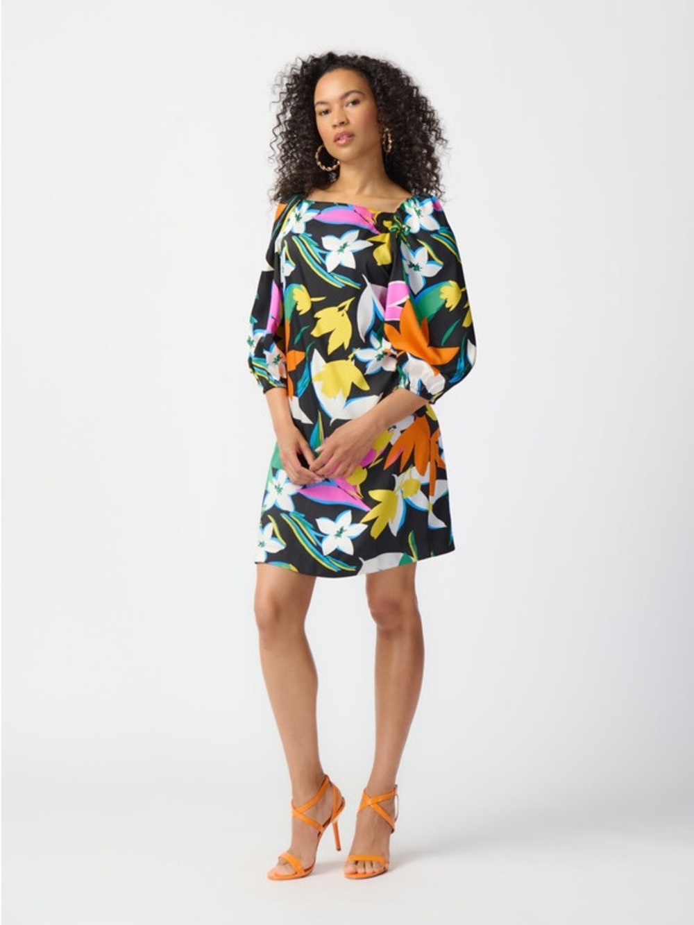 Joseph Ribkoff Women’s Size 6 Floral Dress Summer Vacation Beach Event Colourful